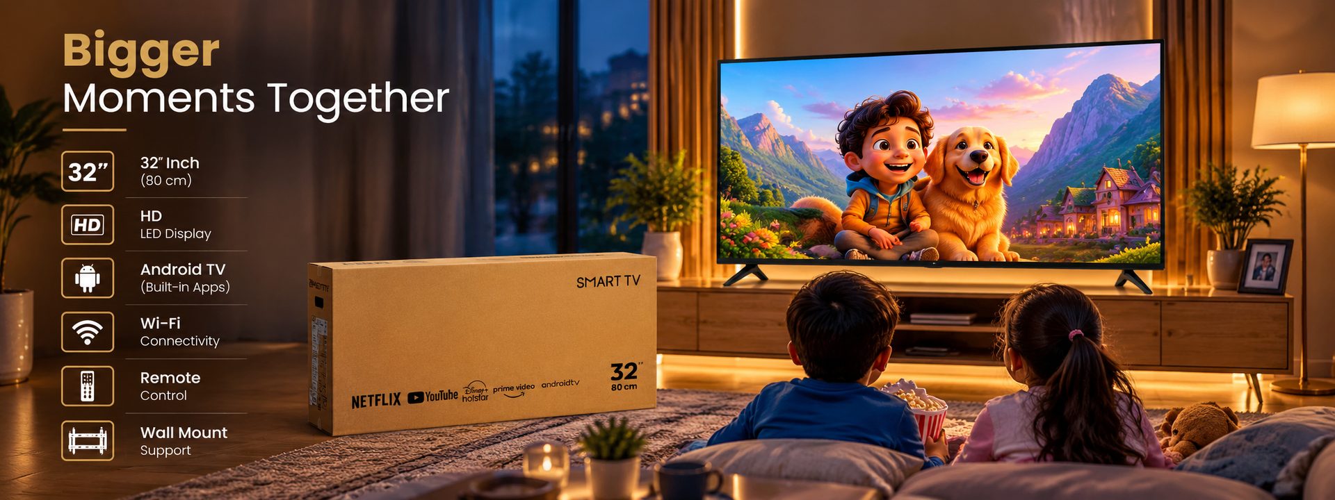 Luminex Bigger Moments Together: 32 inch Smart TV